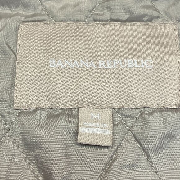 Banana Republic Old Money English Country Hunting Quilted Vest Size M Champagne - Picture 11 of 13